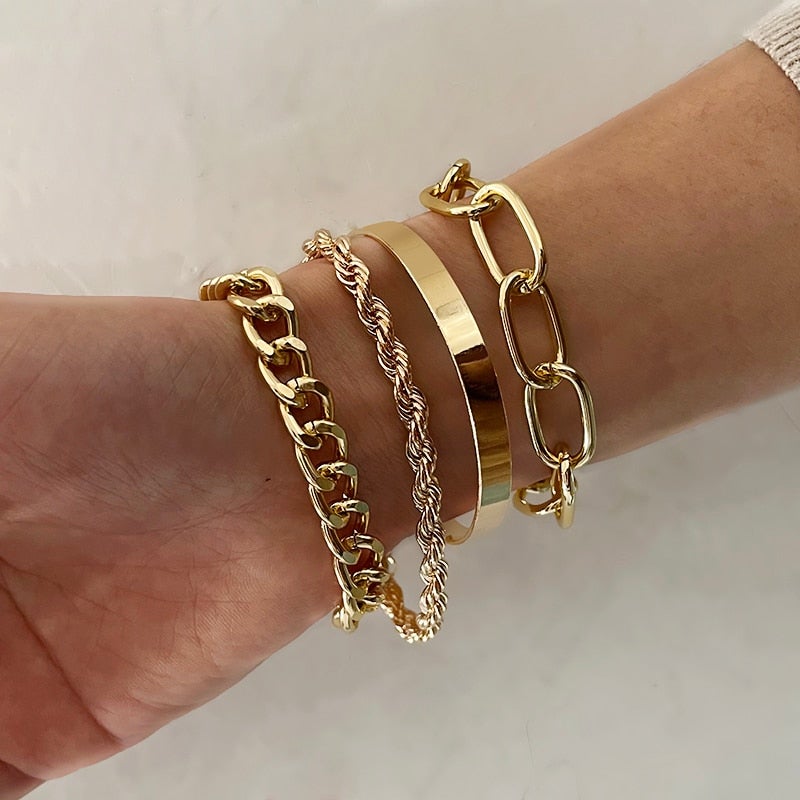 BohoChic® - Conjunto de 4 Pulseiras — vista lateral