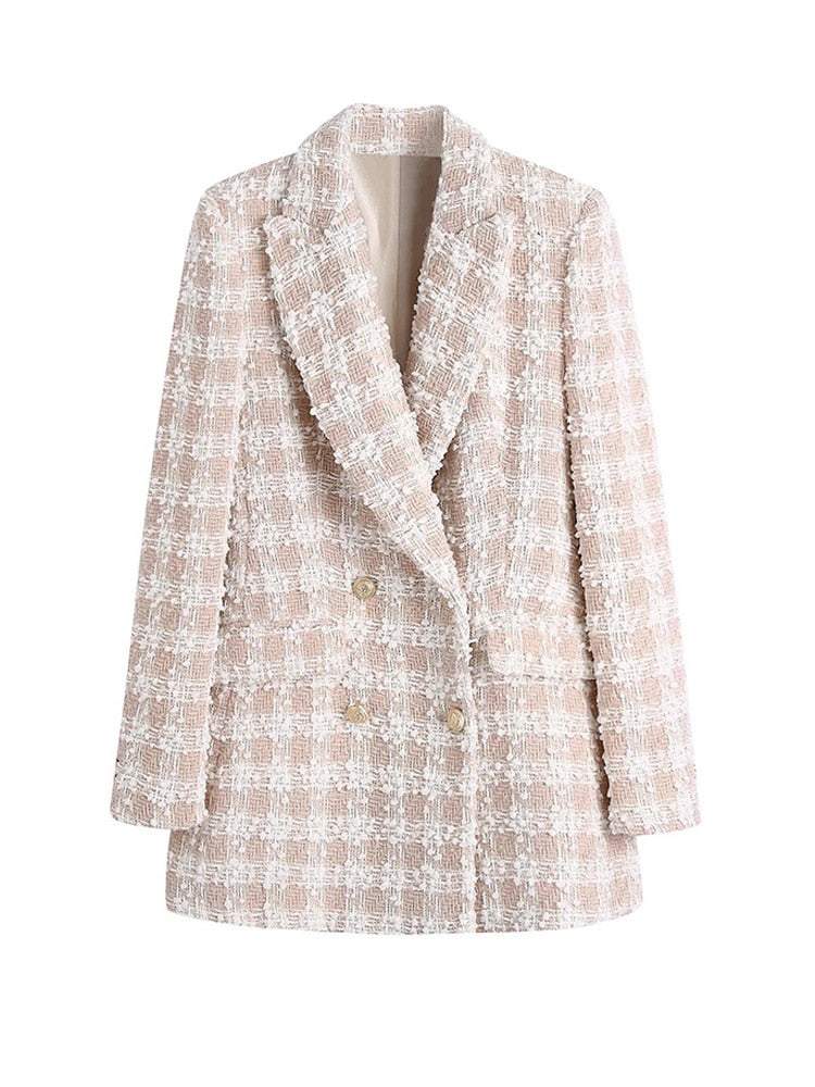 Blazer Tweed Alongado Donna — vista lateral