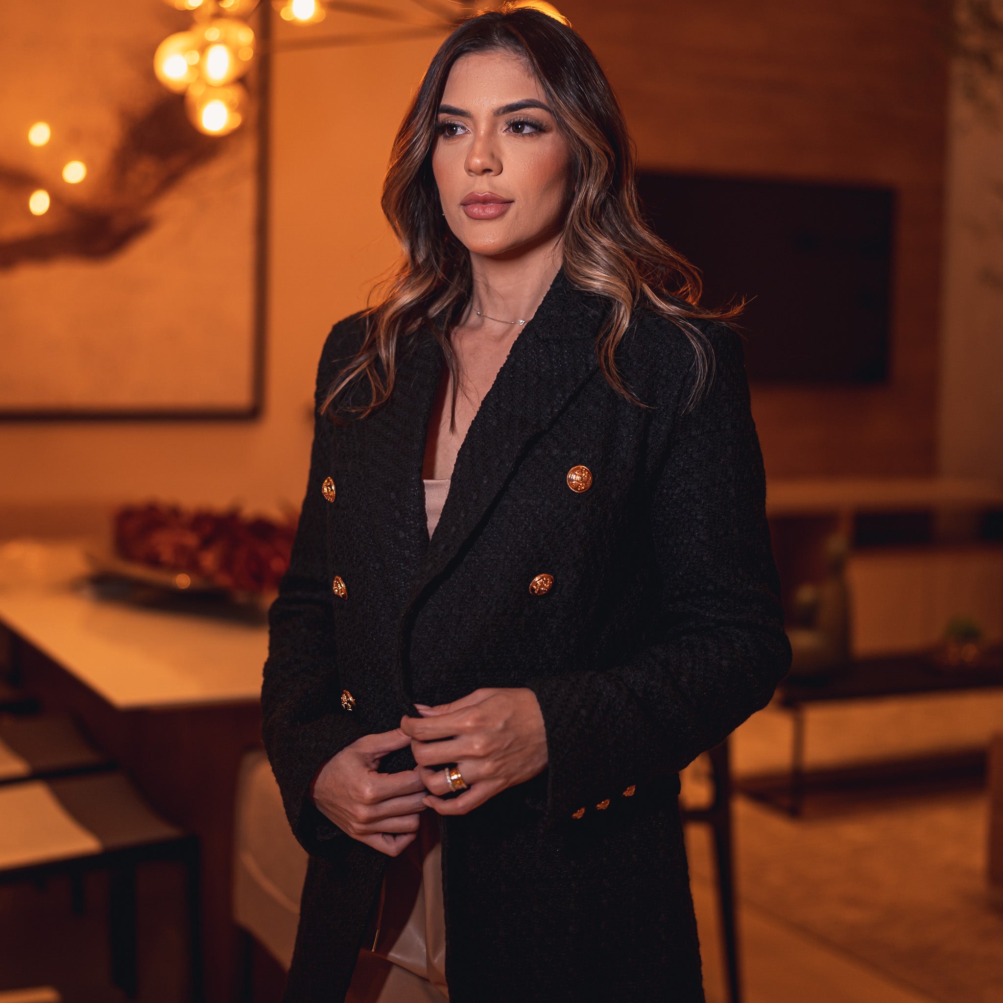 Blazer Alongado Tweed Daisy — foto 4