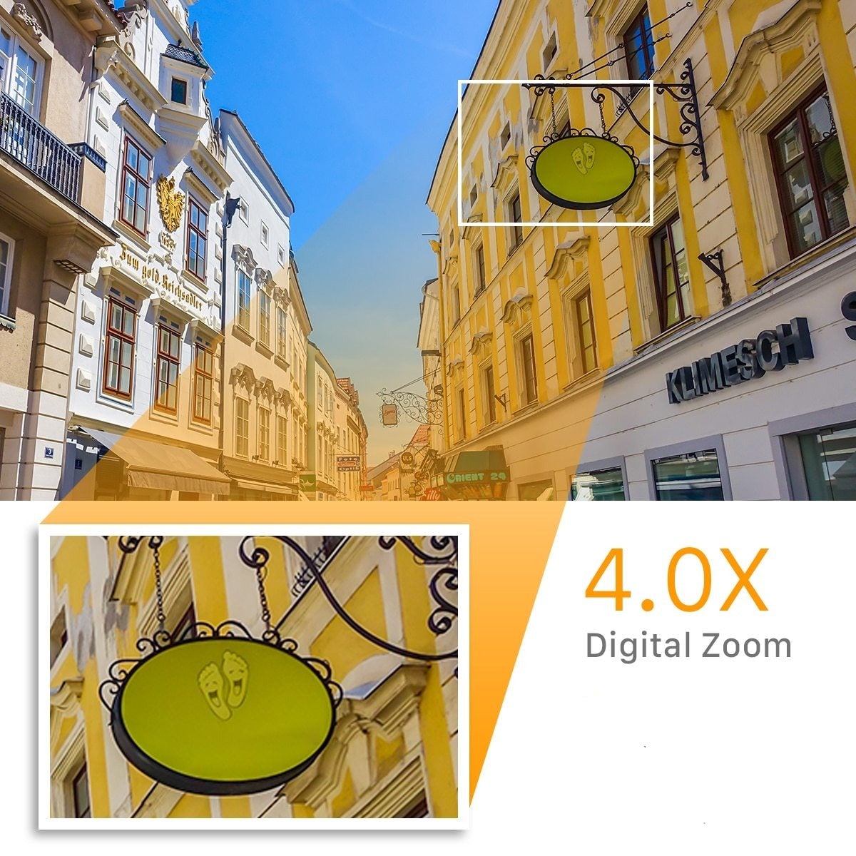 Câmera de Segurança 1080P ,WiFi IP, Zoom 4X, A Prova D'Água e Com Infravermelho