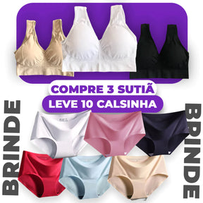 Compre 1 Leve 3 Sutiãs + 10 Calcinhas Premium de Brinde