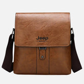 Bolsa JEEP de Couro Bag Masculina com Fecho Metal