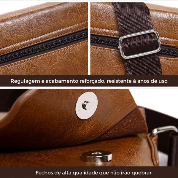 Bolsa Jeep Tiracolo Elegante em Couro + Brinde Grátis (Carteira Jeep Couro)