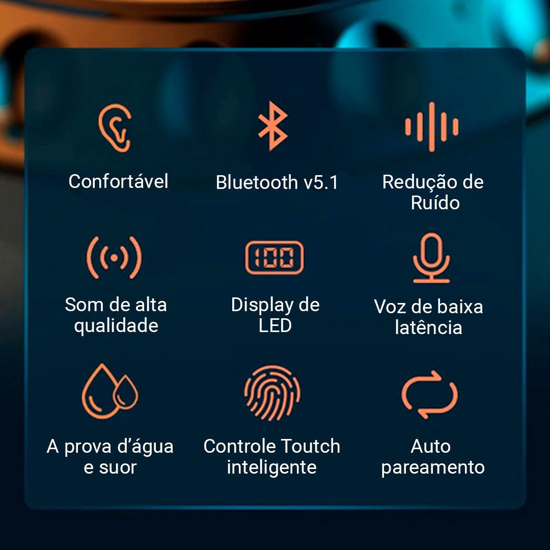 COMPRE 1 LEVE 2 Fone Bluetooth à Prova d'água AlfaPods®