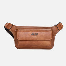 Pochete JEEP De Couro Cintura Bolsa Transversal