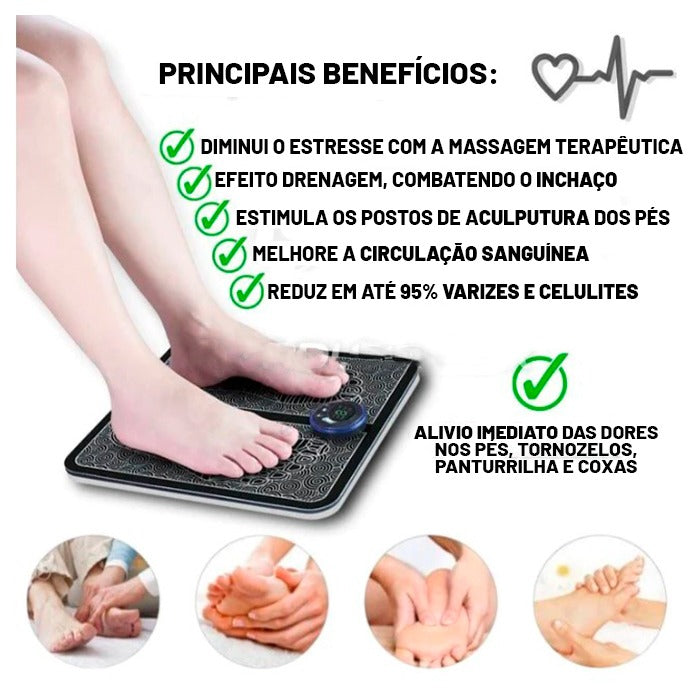 Massageador de Pés Portátil - NuvemPés™ - Elimine Dores, Inchaço nas Pernas Pés + Brindes