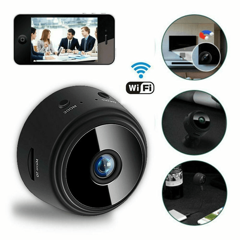 Mini Câmera de Segurança Portátil Wifi HD 1080P Alta Definição