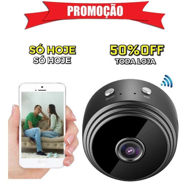 Mini Câmera de Segurança Portátil Wifi HD 1080P Alta Definição