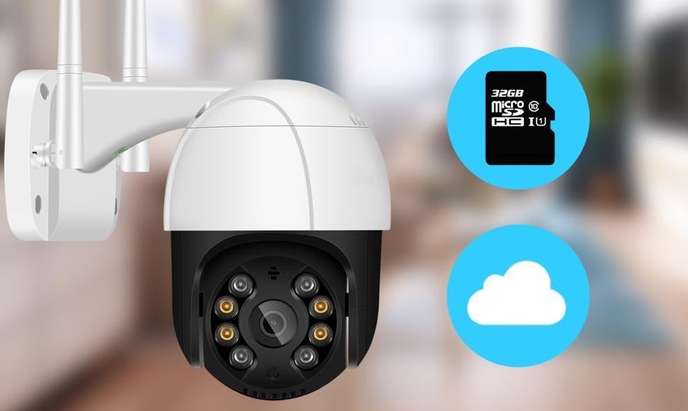 Câmera de Segurança 1080P ,WiFi IP, Zoom 4X, A Prova D'Água e Com Infravermelho